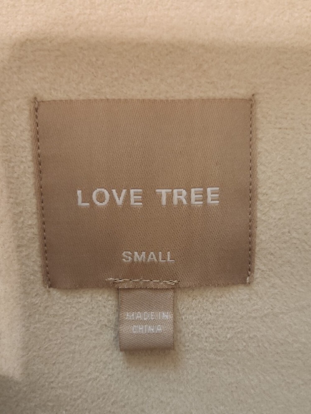 Willow Boutique Love Tree Ivory Teddy Sherpa Jacket - Picture 3 of 5